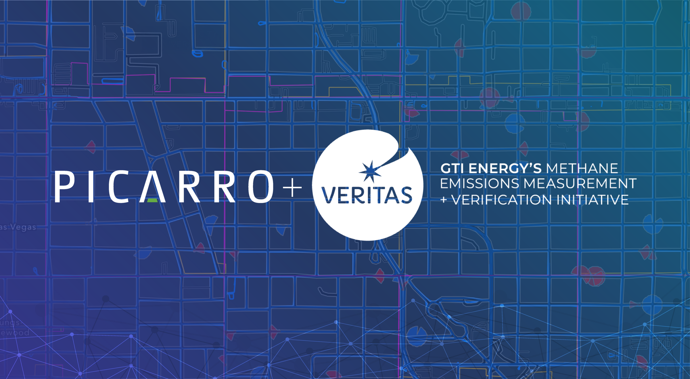 Picarro and GTI Energy logos plus Network Intelligence and Protocols to Reduce Methane Emissions