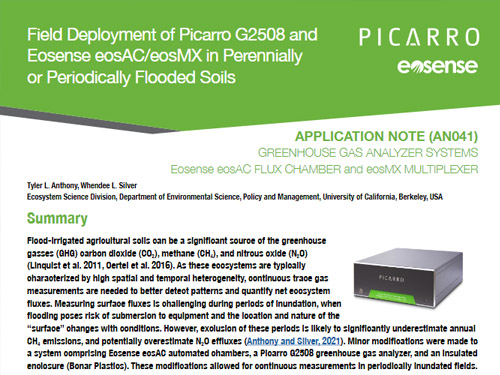 Picarro G2508 and Eosense eosAC/eosMX in Perennially or Periodically Flooded Soils